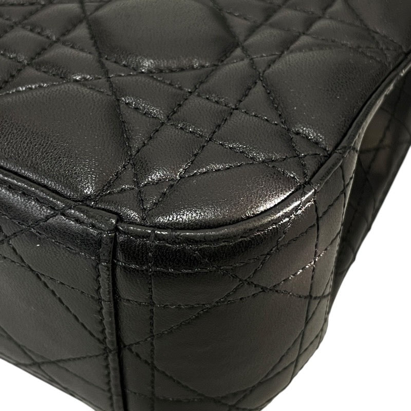 【Christian Dior】クリスチャンディオール レディディオール カナージュ ミスディオール ショルダーバッグ レザー レディース チェーンショルダー ニューロック 黒 ブラック