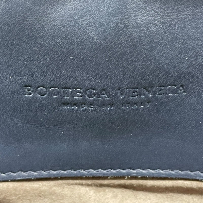 【BOTTEGAVENETA】ボッテガヴェネタ ローマバッグ ハンドバッグユニセックス イントレチャート トートバッグ レザー ネイビー ブルー