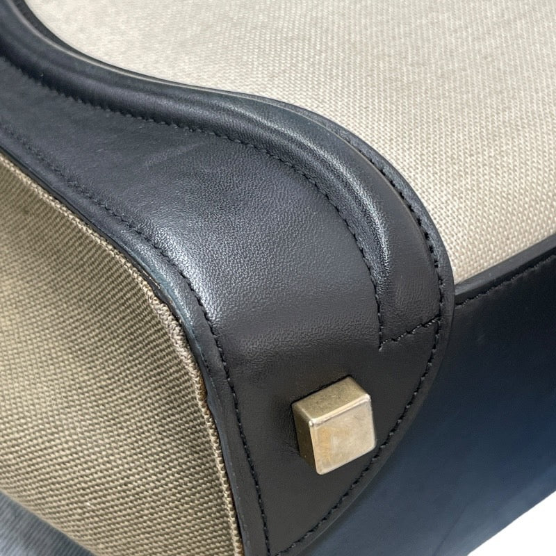 【CELINE】セリーヌ ラゲージ トートバッグレディース マイクロショッパー キャンバス/レザー ハンドバッグ ブラック カーキ ベージュ