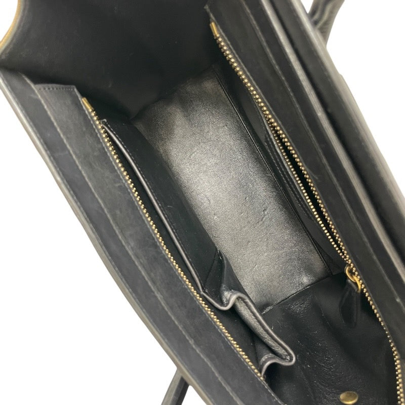 【CELINE】セリーヌ ラゲージ トートバッグ レディース マイクロショッパー キャンバス/レザー ハンドバッグ ブラック カーキ ベージュ