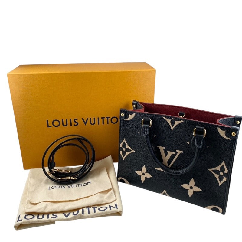 【LOUIS VUITTON】ルイ・ヴィトン オンザゴーPM  M45659  ハンドバッグレディース モノグラム アンプラント バイカラー 2WAY