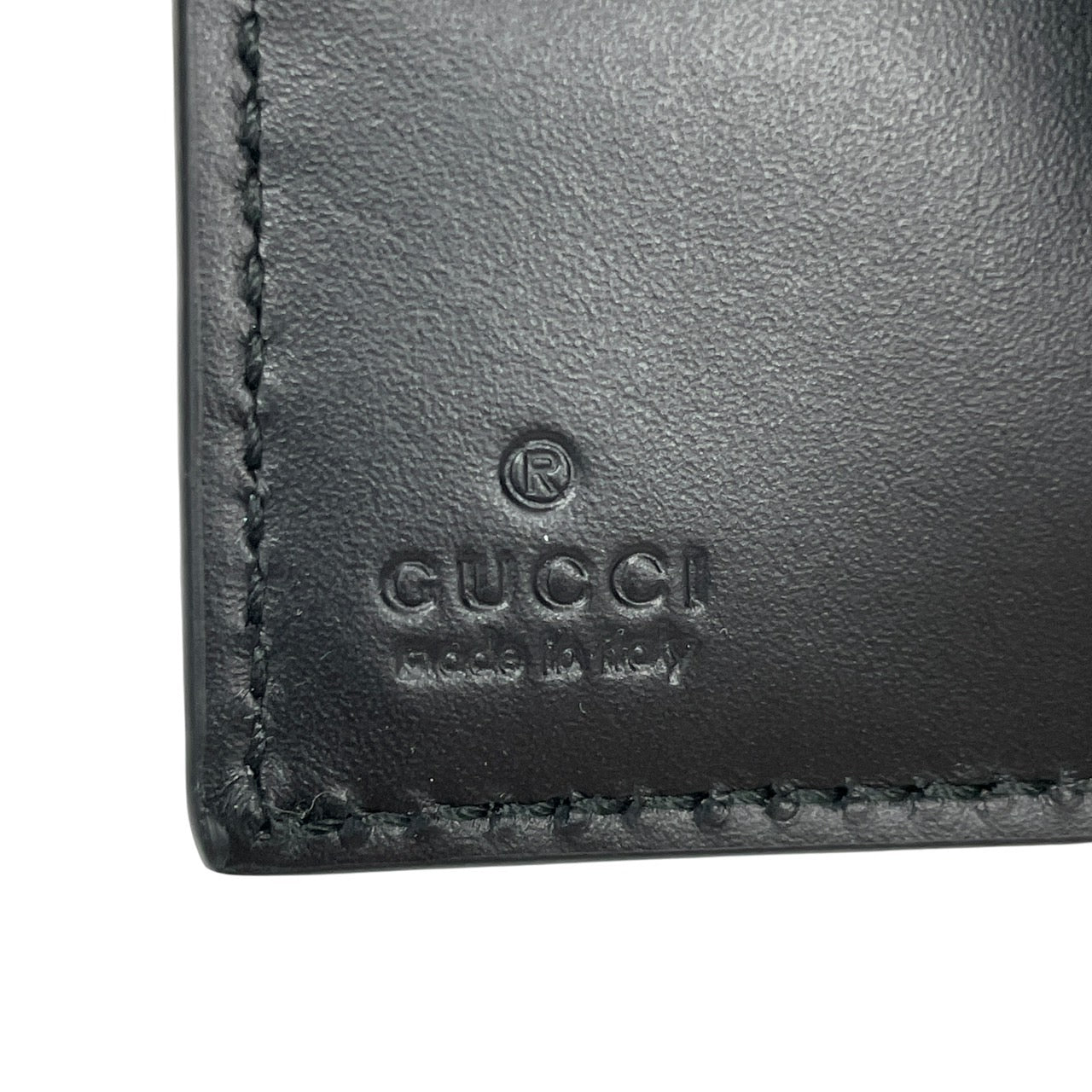 GUCCI】グッチ グッチシマ 547070 三つ折り財布 レザーレディース 3つ折り ミニ コンパクトウォレット 黒 ブラック