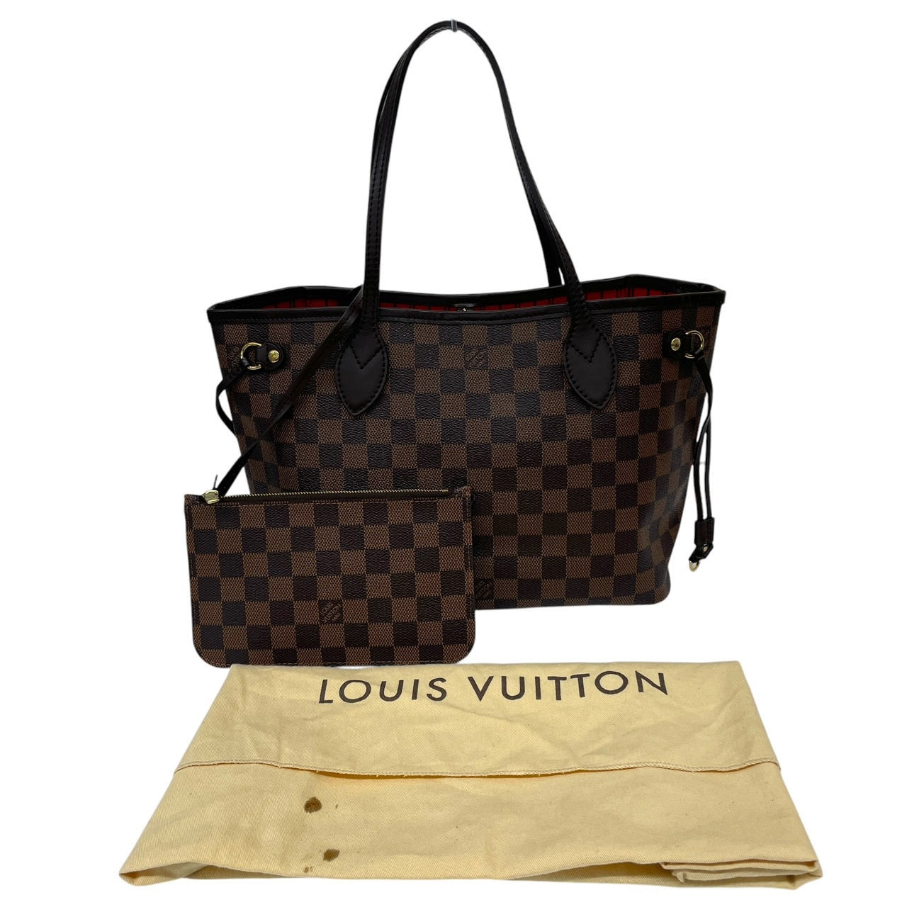 【LOUIS VUITTON】ルイ・ヴィトン ネヴァーフルPM N41359 トートバッグレディース ダミエ ハンドバッグ ブラウン 茶色 PVC レザー