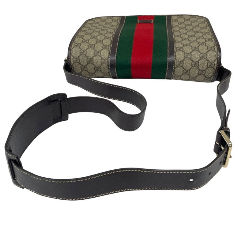 【GUCCI】グッチ GGスプリーム 211130 ショルダーバッグメンズ シェリーライン メッセンジャー ベージュ レディース