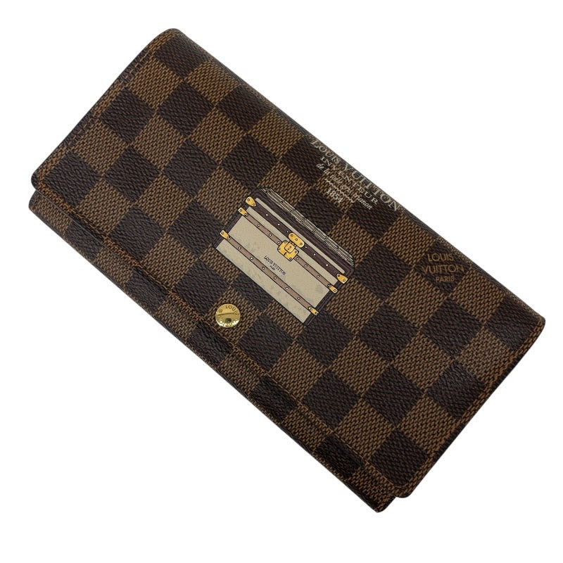 【LOUIS VUITTON】ルイ・ヴィトン ポルトフォイユサラ N63179 長財布レディース ダミエ エベヌ トランク