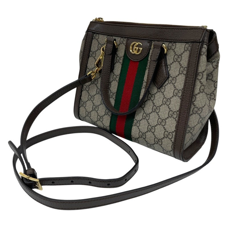 【GUCCI】グッチ オフィディアGG スモール 547551 ハンドバッグ PVCコーティングキャンバスレディース 2WAY ショルダー シェリーライン レザー