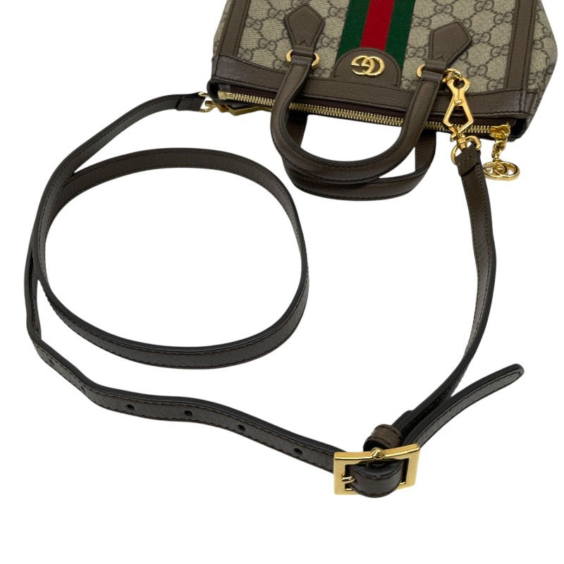 【GUCCI】グッチ オフィディアGG スモール 547551 ハンドバッグ PVCコーティングキャンバスレディース 2WAY ショルダー シェリーライン レザー