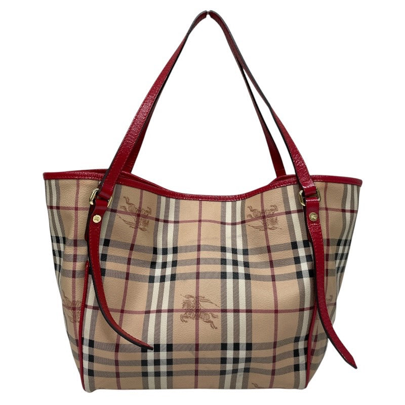 【BURBERRY】バーバリー シャドーホース 3908599 トートバッグレディース チェック ポーチ付き 2WAY