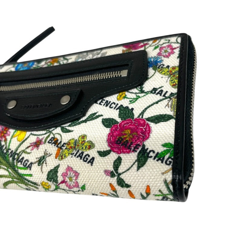 【GUCCI】グッチ バレンシアガ コラボ  681710 長財布 レディース ハッカー フローラ 花柄 ラウンドファスナー