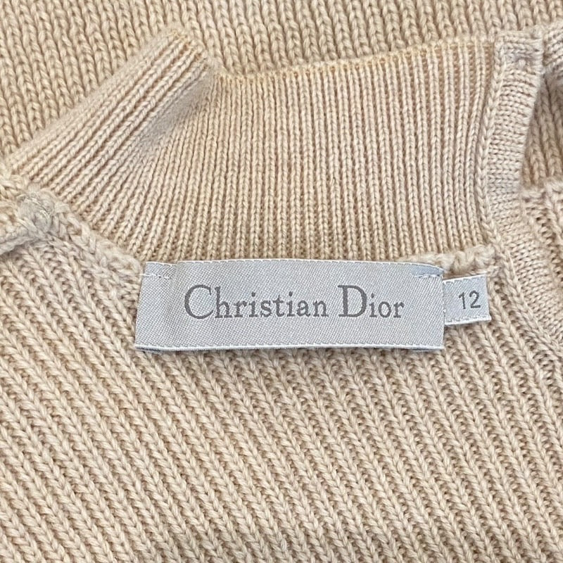 Christian Dior】クリスチャンディオール ニットプルオーバーチュニック ニット ウールキッズ サイズ12 キッズ 子供