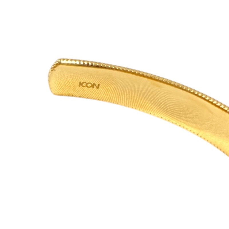 GUCCI ゴールドブレスレットバングル GUCCI】グッチ アイコン ブレスレット バングル K18イエロー