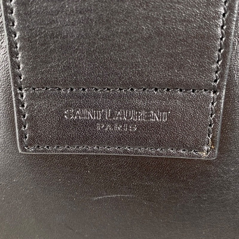 【SAINT LAURENT PARIS】サンローランパリ 342021 トートバッグ レザーレディース チェーンショルダー 黒