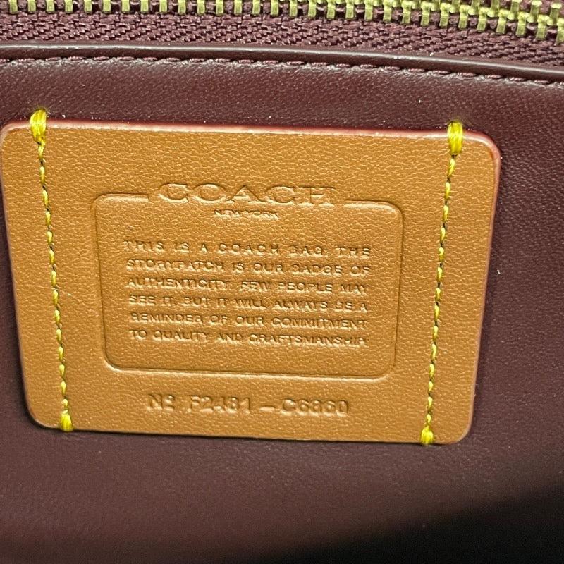 【COACH】コーチ ローグ トップハンドル カラーブロック C6860 ハンドバッグ レザー レディース 3WAY ショルダー ブラック 黒