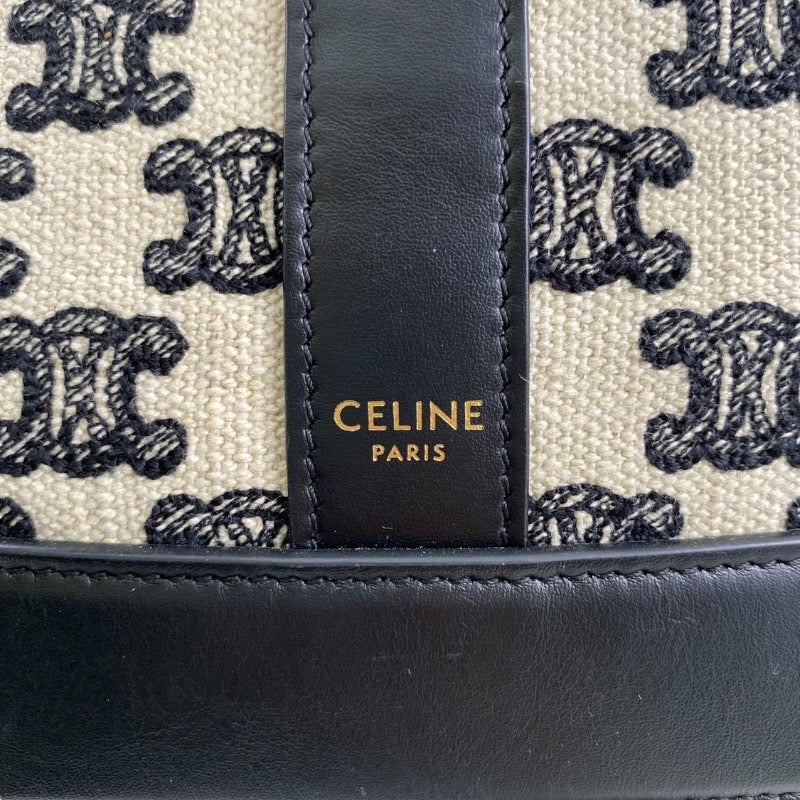 【CELINE】セリーヌ スモール バケット ショルダーバッグ レディース トリオンフ キャンバス/レザー