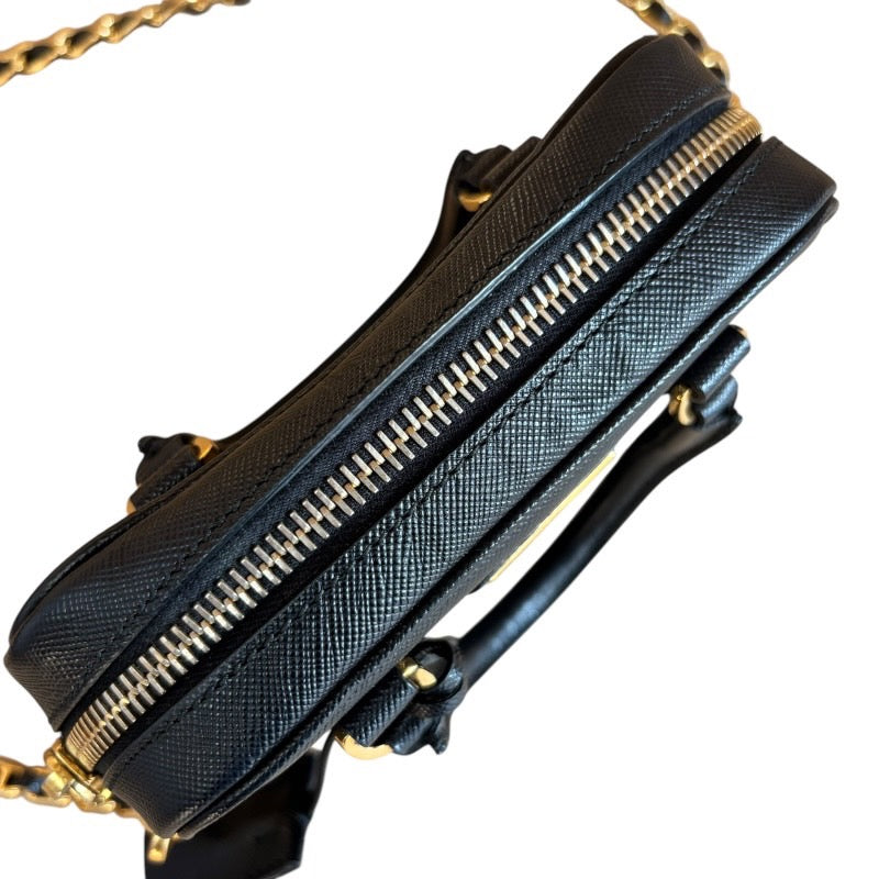 【PRADA】クロシェ チェーンバッグ 日本未発売(黒) ミニバック 話題 PRADA◇Re-Nylon ミニバッグ ポーチ チェーンストラップ付