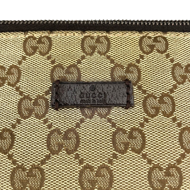 【GUCCI】グッチ 124273 ショルダーバッグ レディース GGキャンバス クロスボディ ポシェット ベージュ ブラウン レザー レディース