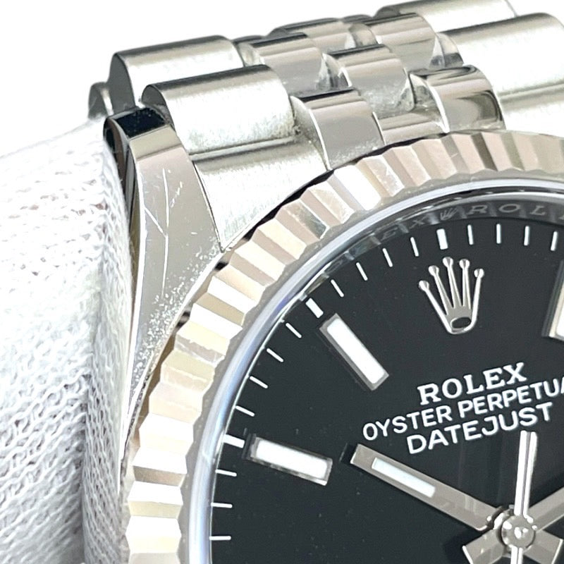 【ROLEX】ロレックス デイトジャスト36 126234 腕時計 SS/WG メンズ ランダム番 2022年ギャラ ジュビリーブレス 黒文字盤 ブラック