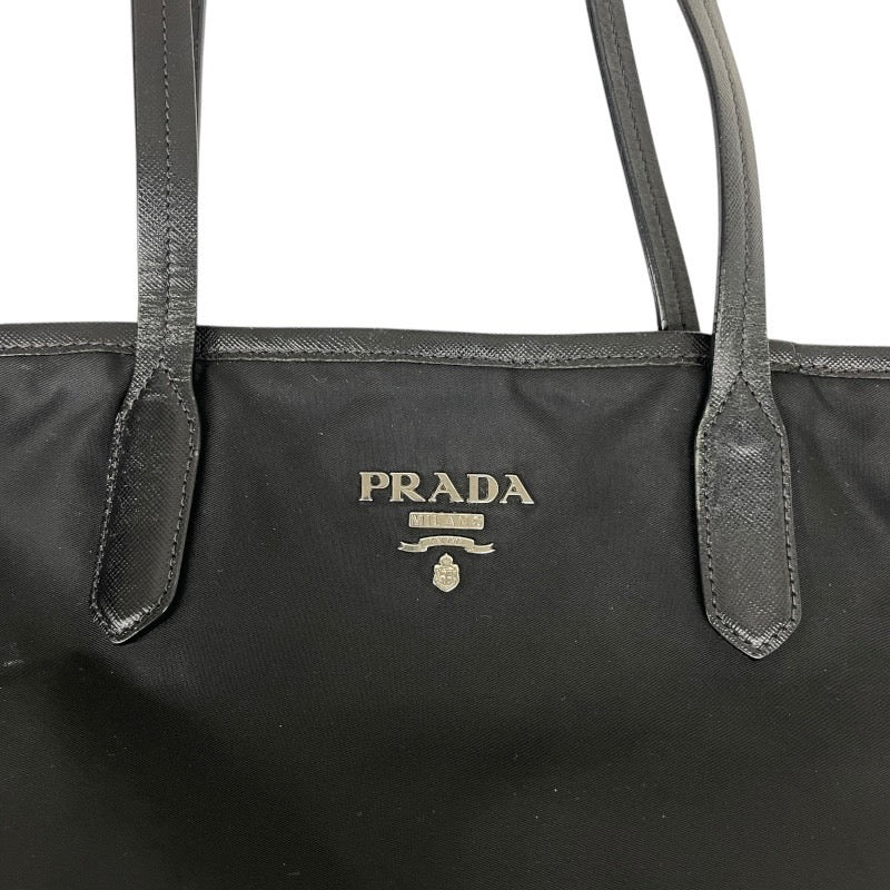 【PRADA】プラダ トートバッグ ナイロン レディース ショルダー レザー ロゴ テスート 黒 ブラック