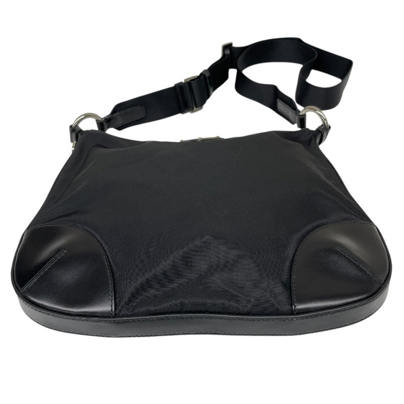 【PRADA】プラダ クロスボディ BT0541 ショルダーバッグ ナイロン レディース 三角プレート 黒 ブラック レザー