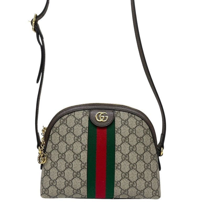 【GUCCI】グッチ オフィディア 499621 ショルダーバッグ レディース シェリーライン GGスプリーム クロスボディ 斜め掛け ベージュ PVC/レザー