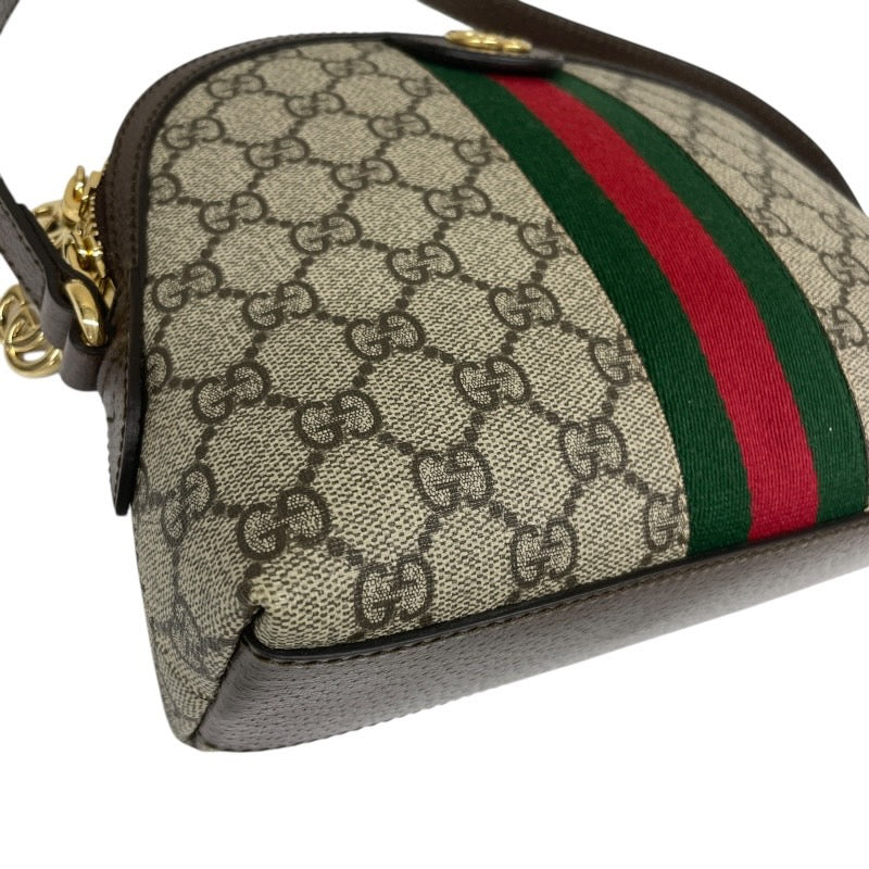 【GUCCI】グッチ オフィディア 499621 ショルダーバッグ レディース シェリーライン GGスプリーム クロスボディ 斜め掛け ベージュ PVC/レザー