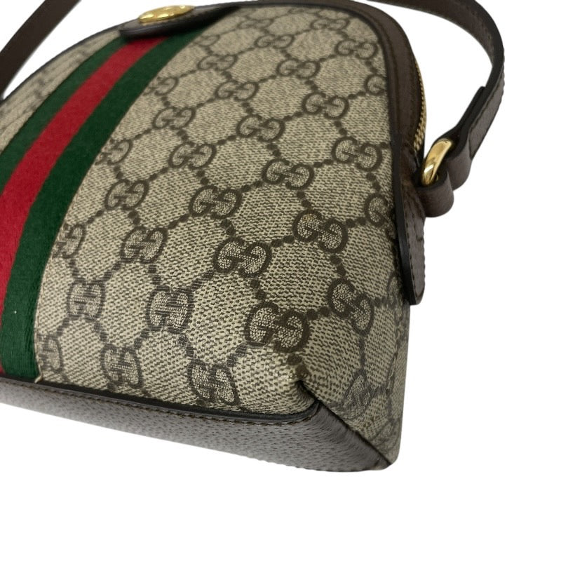 【GUCCI】グッチ オフィディア 499621 ショルダーバッグ レディース シェリーライン GGスプリーム クロスボディ 斜め掛け ベージュ PVC/レザー