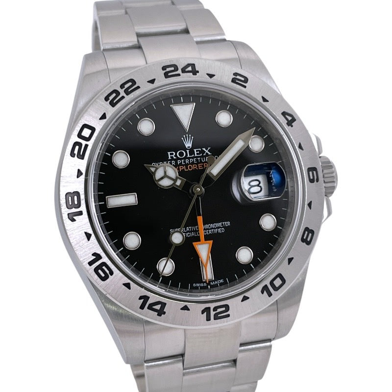 【ROLEX】ロレックス エクスプローラーII 216570 腕時計 ステンレススチール メンズ ランダム番 黒文字盤