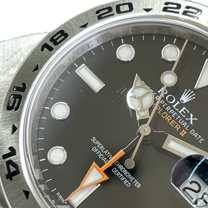 【ROLEX】ロレックス エクスプローラーII 216570 腕時計 ステンレススチール メンズ ランダム番 黒文字盤
