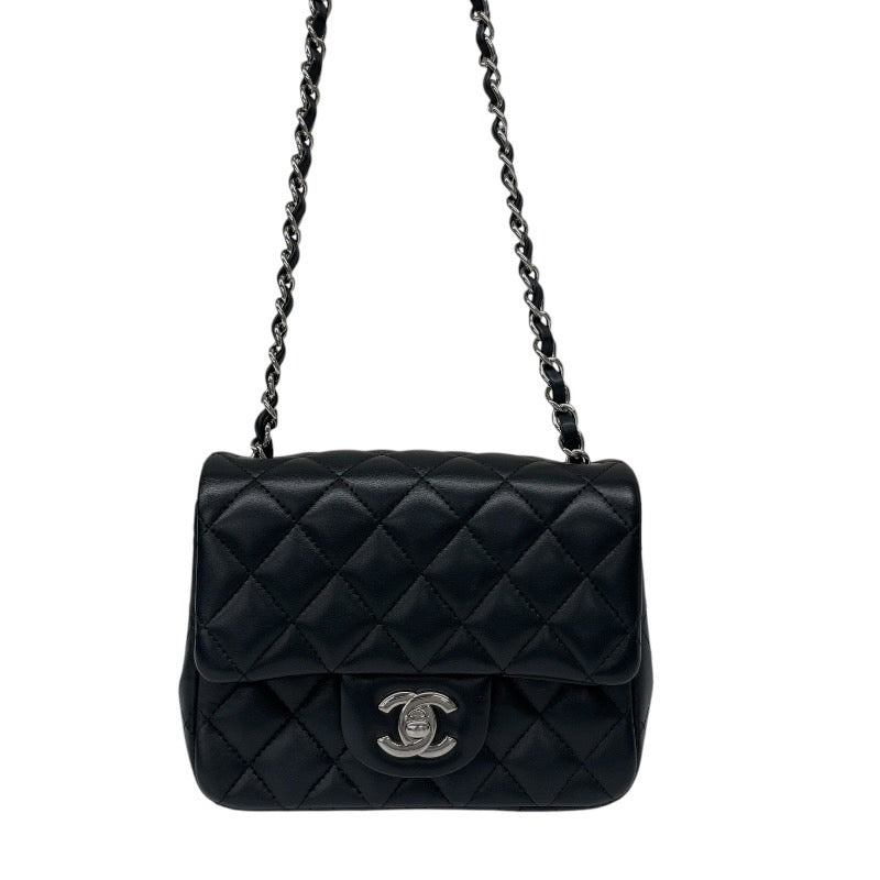 【CHANEL】シャネル ミニマトラッセ A35200 ショルダーバッグ ラムスキン レディース チェーンショルダー 黒 ブラック 24番