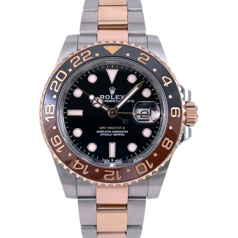 【ROLEX】ロレックス GMTマスターII 126711CHNR 腕時計 SS/PG メンズ ランダム番 2022年ギャラ カフェオレ