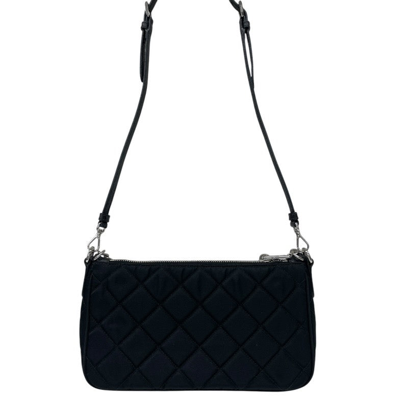 【PRADA】プラダ キルティング チェーン 1BH026 ショルダーバッグ ナイロン レディース ポーチ 2WAY ハンド 黒 ブラック
