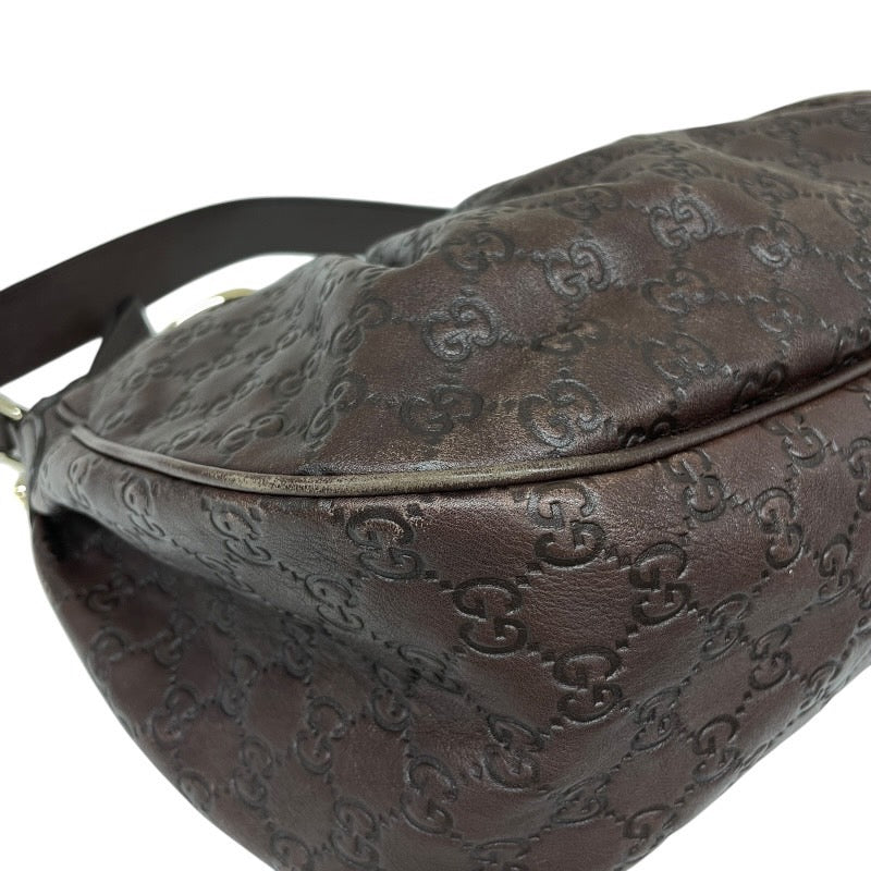 【GUCCI】グッチ スーキー 232955 ショルダーバッグ レザー レディース グッチシマ ワンショル セミショル ハンド ブラウン 茶