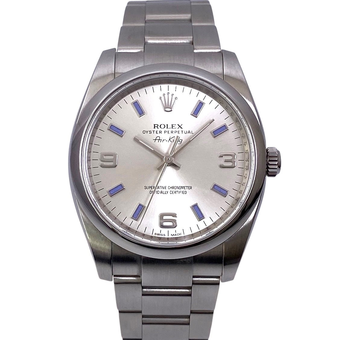 【ROLEX】ロレックス エアキング 34mm 114200 腕時計 ステンレススチール メンズ G番 シルバー369