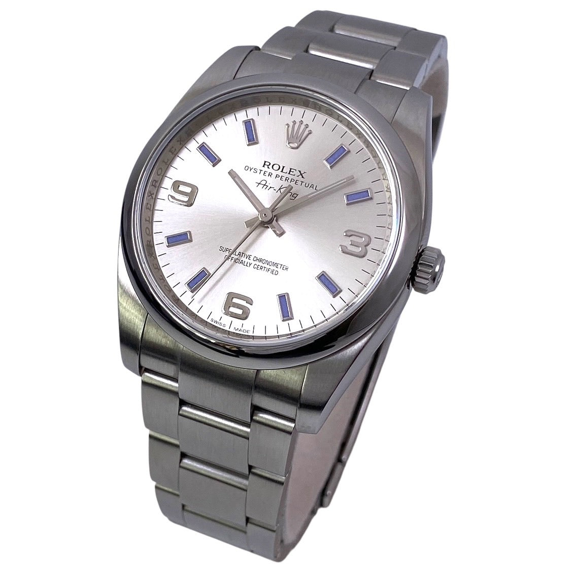 【ROLEX】ロレックス エアキング 34mm 114200 腕時計 ステンレススチール メンズ G番 シルバー369