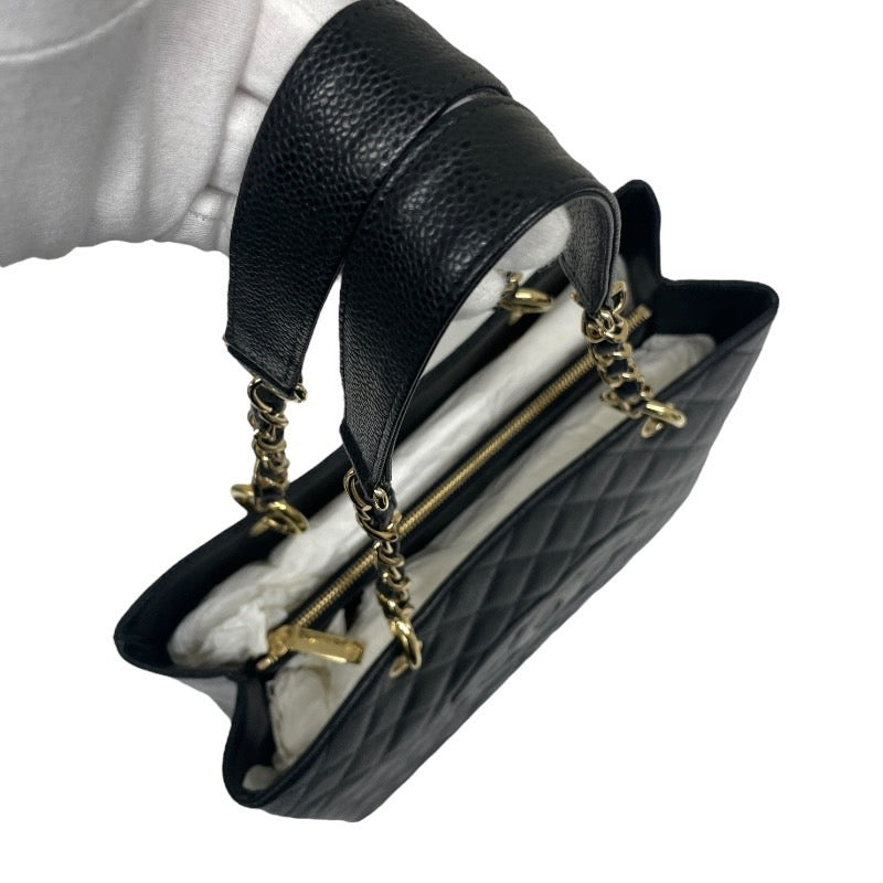 【CHANEL】シャネル GSTトート A50995 トートバッグ レディース キャビアスキン チェーン ハンド 黒 ブラック