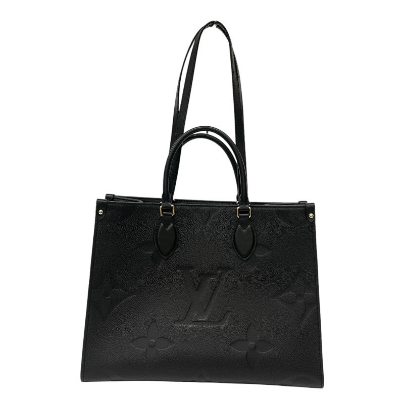 【LOUIS VUITTON】ルイ・ヴィトン オンザゴーMM M45595 トートバッグ レザー レディース 2WAY モノグラム アンプラント 黒 ノワール ブラック