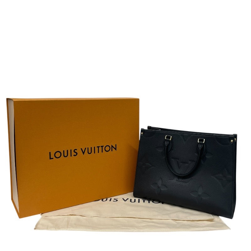 【LOUIS VUITTON】ルイ・ヴィトン オンザゴーMM M45595 トートバッグ レザー レディース 2WAY モノグラム アンプラント 黒 ノワール ブラック