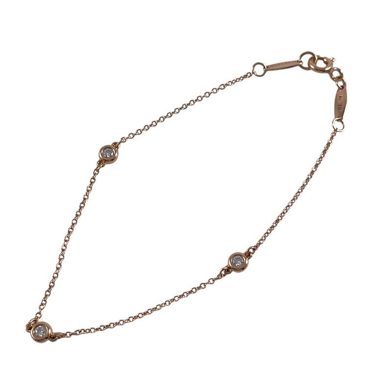 【TIFFANY&Co.】ティファニー バイザヤード ブレスレット K18ピンクゴールド レディース ダイヤモンド 3P 750