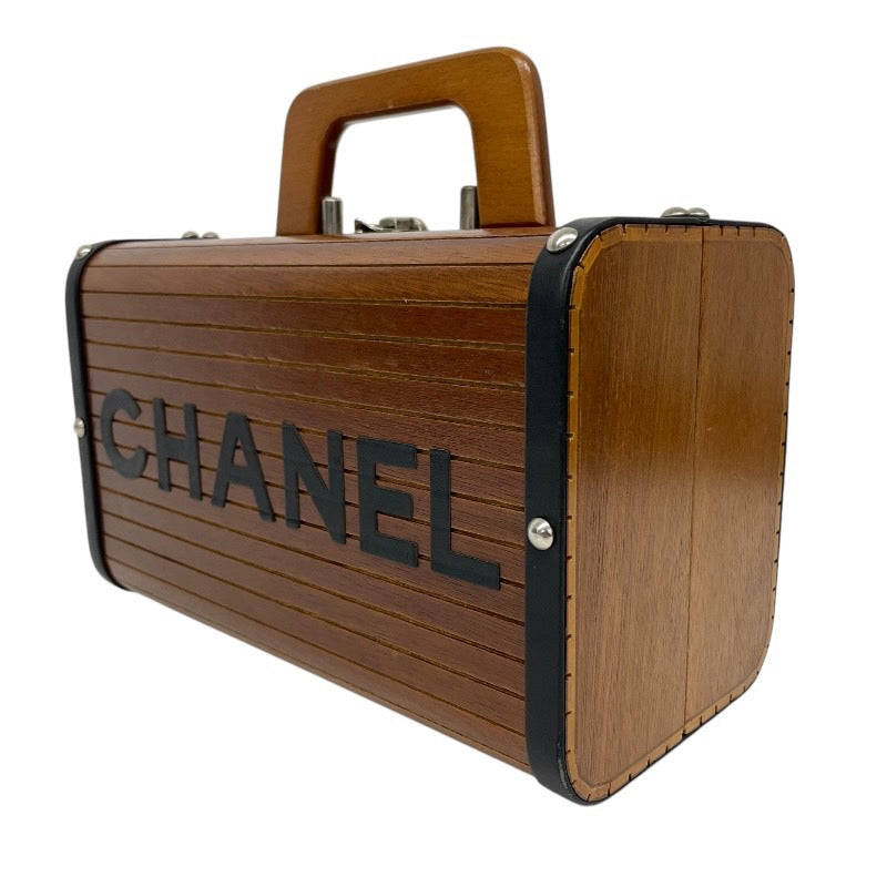 【CHANEL】シャネル ウッド  バニティ ハンドバッグ ウッド レディース 3番台 木製  ヴィンテージ 希少 アンティーク レア