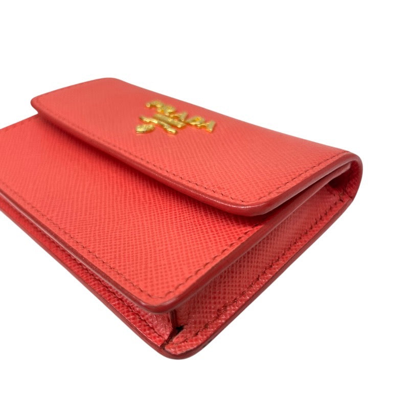 【PRADA】プラダ カードケース 1M0881 名刺入れ レザー レディース サフィアーノ オレンジ ピンク