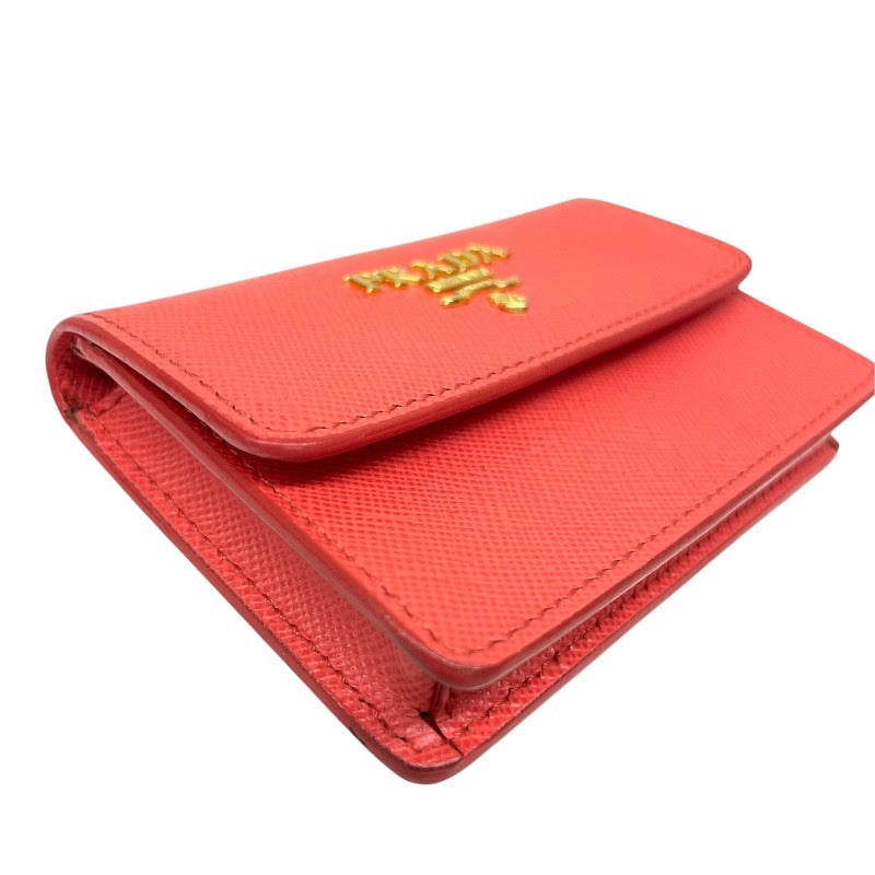 【PRADA】プラダ カードケース 1M0881 名刺入れ レザー レディース サフィアーノ オレンジ ピンク
