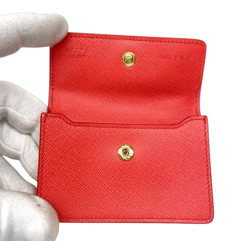 【PRADA】プラダ カードケース 1M0881 名刺入れ レザー レディース サフィアーノ オレンジ ピンク