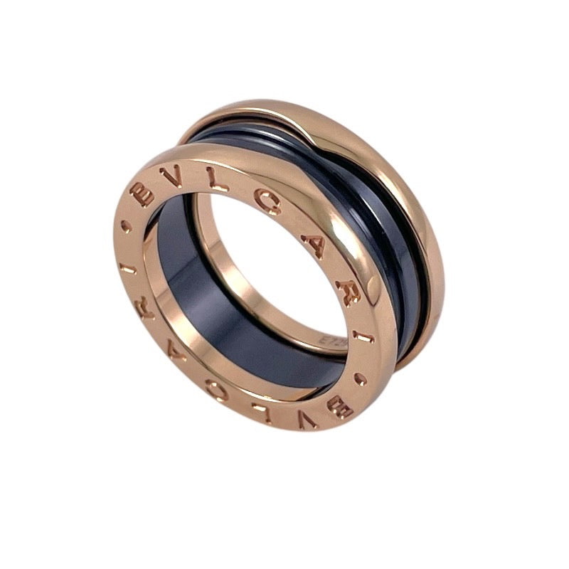 【BVLGARI】ブルガリ B-zero1 ビーゼロワン リング・指輪 K18ピンクゴールド レディース 750 セラミック 51号 日本サイズ10号