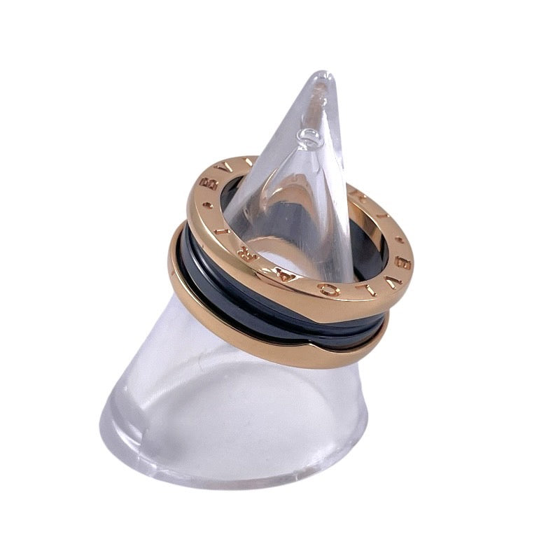 【BVLGARI】ブルガリ B-zero1 ビーゼロワン リング・指輪 K18ピンクゴールド レディース 750 セラミック 51号 日本サイズ10号