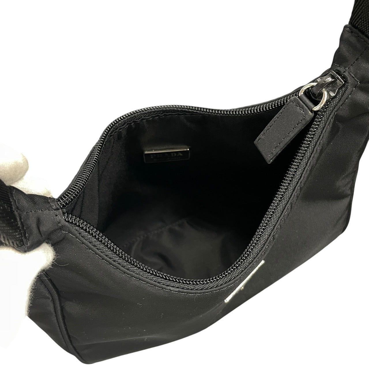 【未使用に近い】PRADA アクセサリーポーチ ハンドバッグ ブラック NERO PRADA - 【未使用に近い】PRADA アクセサリーポーチ