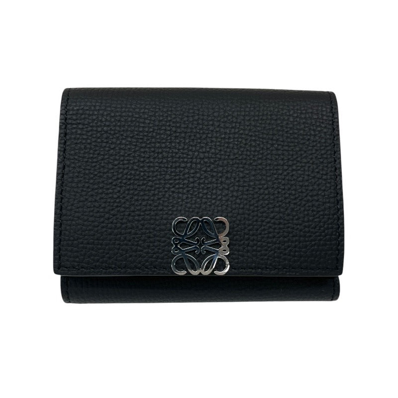 【LOEWE】ロエベ アナグラム トライフォールド C821TR2X02 三つ折り財布 レザー レディース 黒 ブラック