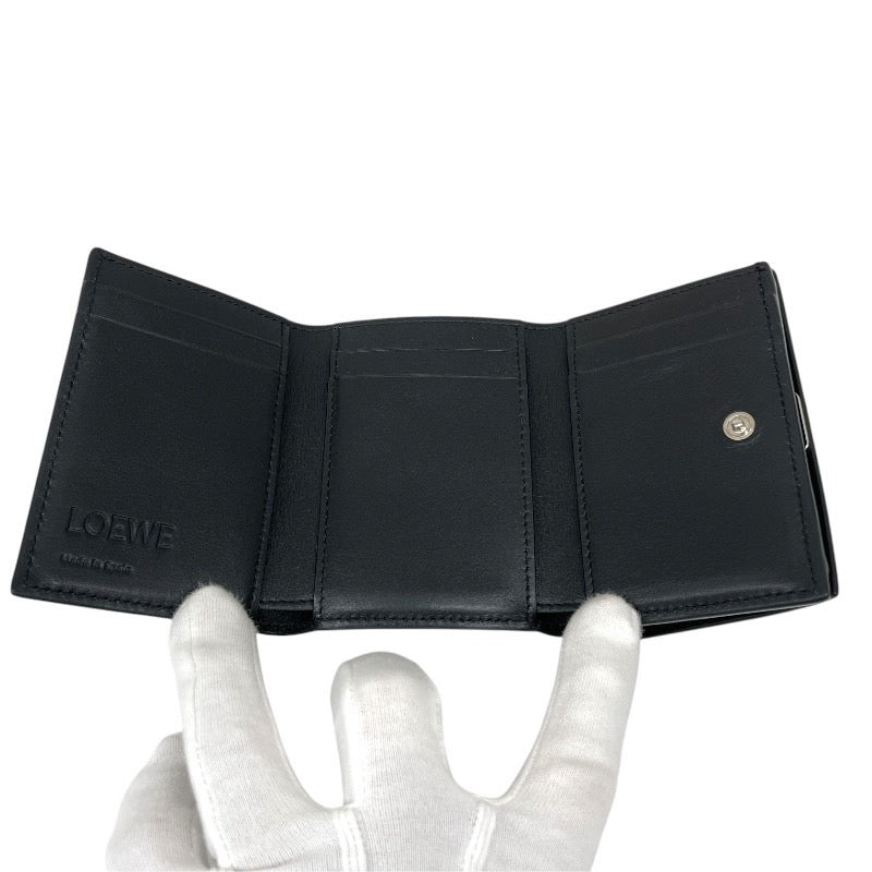 【LOEWE】ロエベ アナグラム トライフォールド C821TR2X02 三つ折り財布 レザー レディース 黒 ブラック