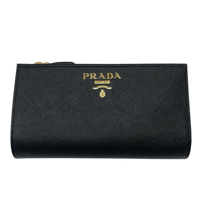 【PRADA】プラダ サフィアーノ マルチカラー 黒 ブラック 現行モデル 1ML009 長財布 レザー レディース