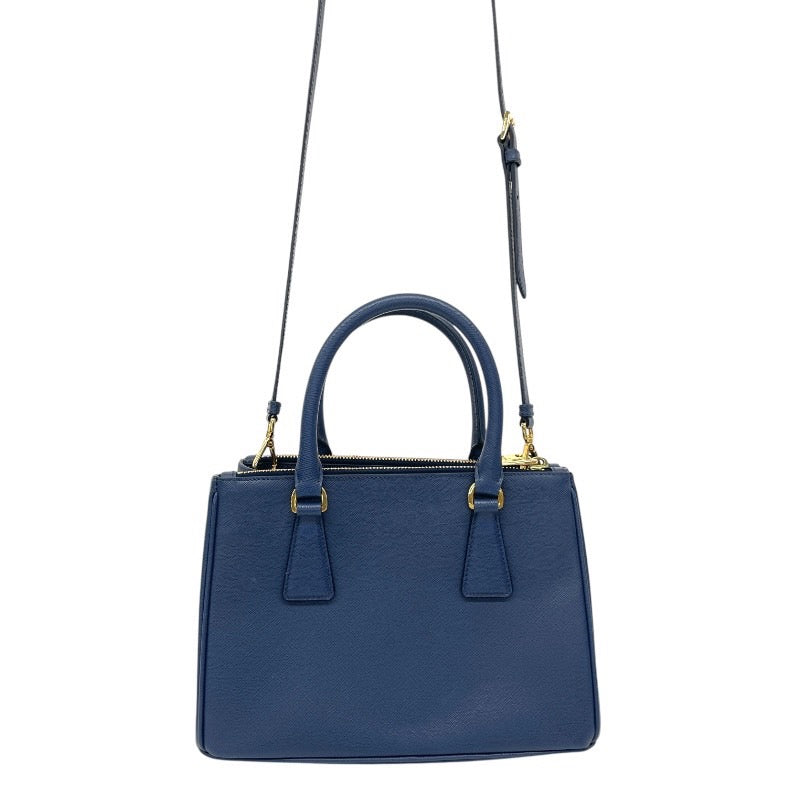 【PRADA】プラダ ガレリア 2WAY 1BA896 ハンドバッグ レザー レディース ショルダー サフィアーノ ブルー 青