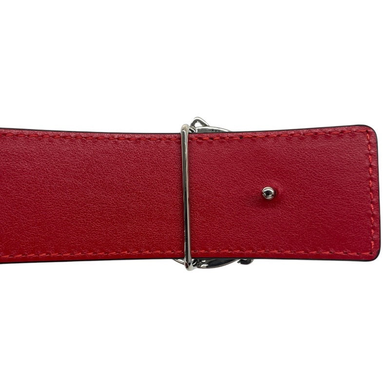 【Christian Louboutin】クリスチャンルブタン CL LOGO BELT 1205020 ベルト レザー メンズ ロゴ サイズ95 ブラック レッド